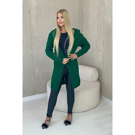 Women's green cardigan Elin 29988