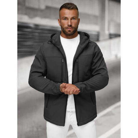 Vyriška striukė juoda Nikal JS/27B6525/5 - Vyriškos Striukės ir Paltai Vyriška striukė juoda Nikal JS/27B6525/5