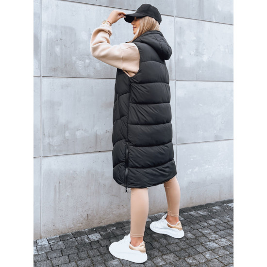 Long reversible women's black vest Rit TY3838 - For women Long reversible women's black vest Rit TY3838