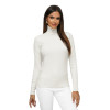 Women's white high-neck sweater Stelin