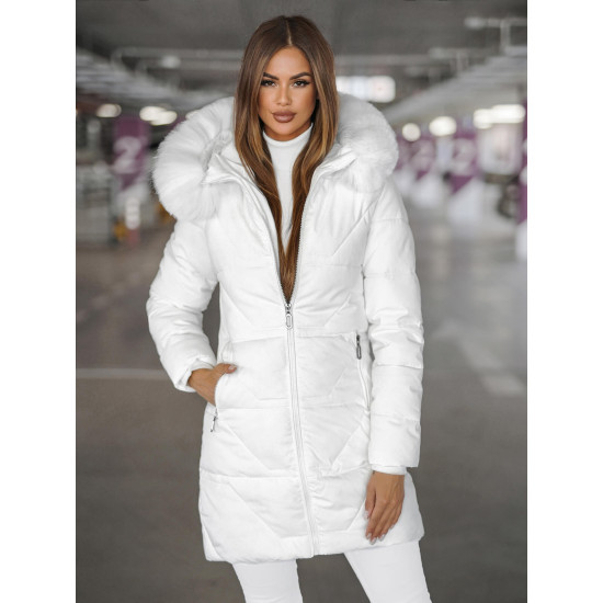 Moteriška baltos spalvos paltas Stel JS/16M9099/281Z