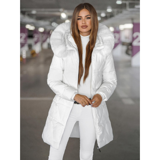 Moteriška baltos spalvos paltas Stel JS/16M9099/281Z