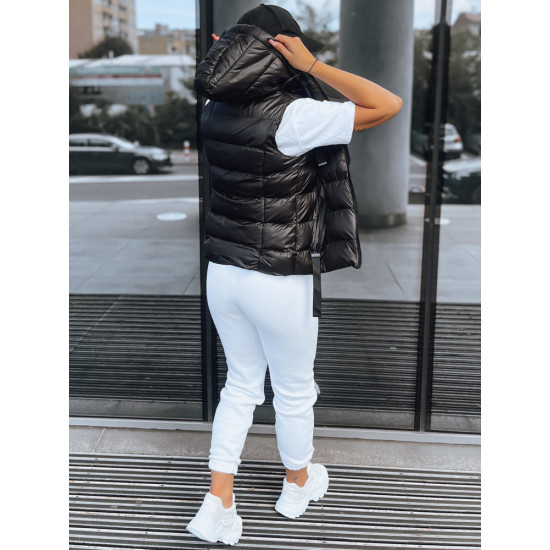 Quilted black waistcoat for women WISE TY3781 - For women Quilted black waistcoat for women WISE TY3781