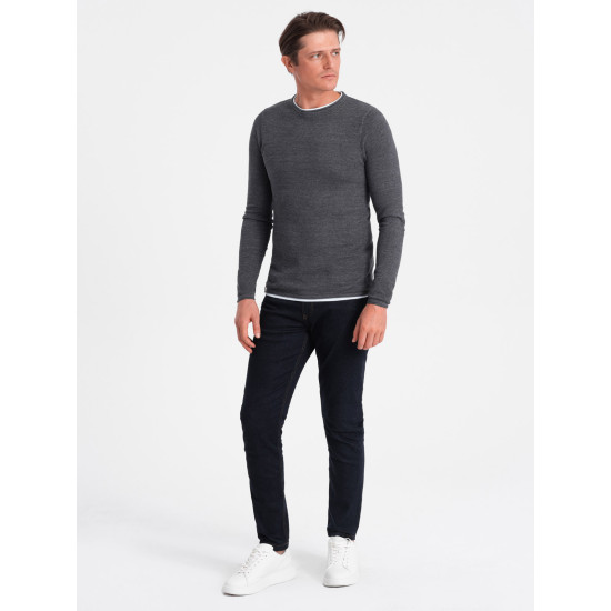 Men's dark grey sweater Finn V8 OM-SWSW-0103 - For men Men's dark grey sweater Finn V8 OM-SWSW-0103