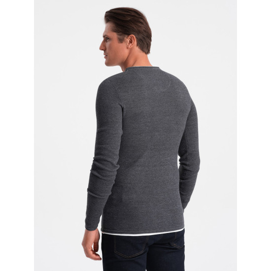 Men's dark grey sweater Finn V8 OM-SWSW-0103 - For men Men's dark grey sweater Finn V8 OM-SWSW-0103