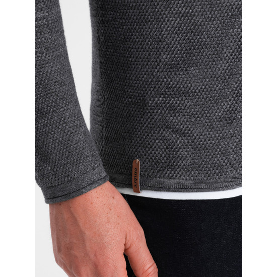 Men's dark grey sweater Finn V8 OM-SWSW-0103 - For men Men's dark grey sweater Finn V8 OM-SWSW-0103