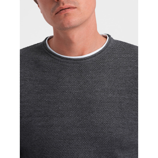 Men's dark grey sweater Finn V8 OM-SWSW-0103 - For men Men's dark grey sweater Finn V8 OM-SWSW-0103