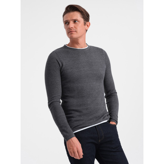 Men's dark grey sweater Finn V8 OM-SWSW-0103 - For men Men's dark grey sweater Finn V8 OM-SWSW-0103