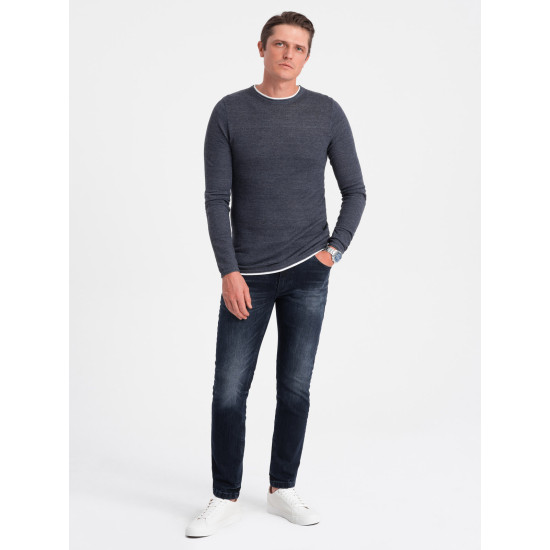 Men's navy blue Finn jumper V8 OM-SWSW-0103 - For men Men's navy blue Finn jumper V8 OM-SWSW-0103