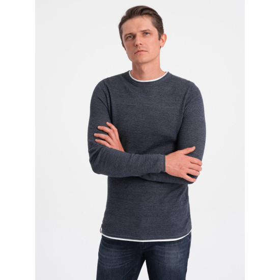 Men's navy blue Finn jumper V8 OM-SWSW-0103 - For men Men's navy blue Finn jumper V8 OM-SWSW-0103