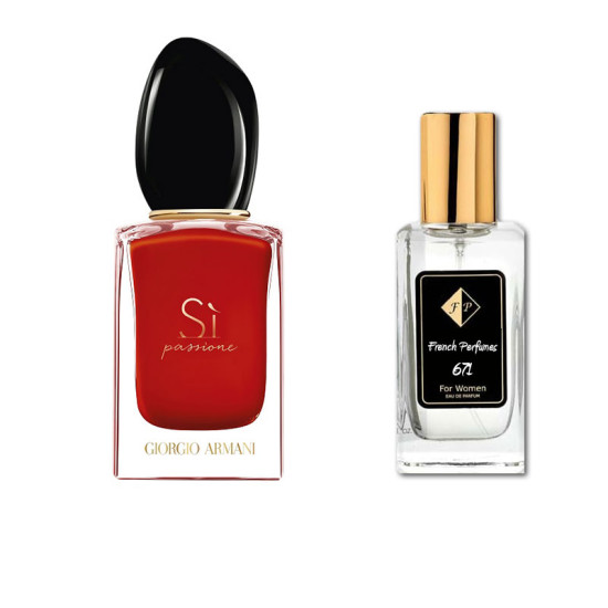 No671 smaržas, ko iedvesmojis Armani - Si Passione 104 ml EDP FP671-104 - Franču smaržas No671 smaržas, ko iedvesmojis Armani - Si Passione 104 ml EDP FP671-104 French Perfumes