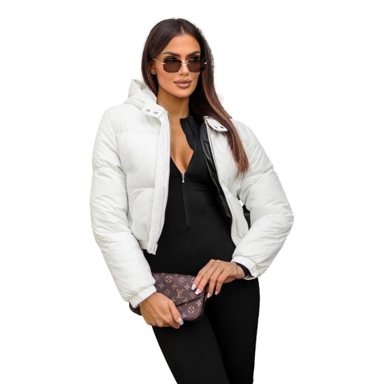 Balta žieminė moteriška striukė Jenner JS/5M3260/281 - Moterims Balta žieminė moteriška striukė Jenner JS/5M3260/281