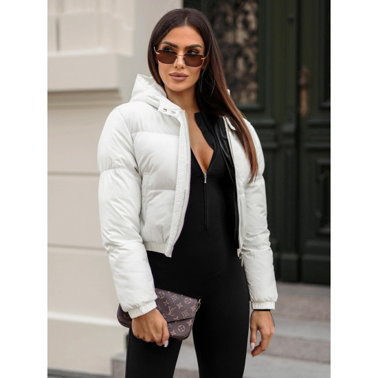 Balta žieminė moteriška striukė Jenner JS/5M3260/281 - Moterims Balta žieminė moteriška striukė Jenner JS/5M3260/281
