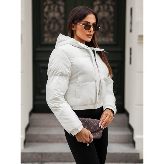 Balta žieminė moteriška striukė Jenner JS/5M3260/281 - Moterims Balta žieminė moteriška striukė Jenner JS/5M3260/281