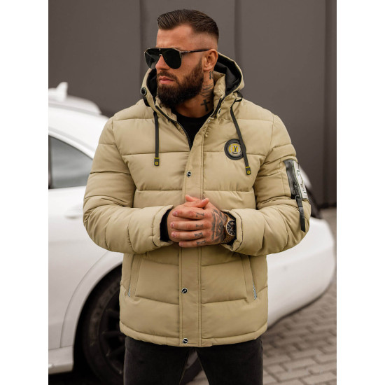 Miesten ruskea talvitakki Lorenco JS/57M7503/62Z - Miesten takit ja takit Miesten ruskea talvitakki Lorenco JS/57M7503/62Z