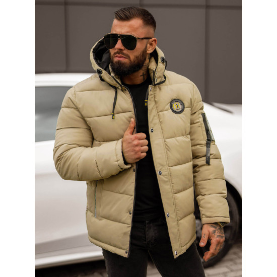 Miesten ruskea talvitakki Lorenco JS/57M7503/62Z - Miesten takit ja takit Miesten ruskea talvitakki Lorenco JS/57M7503/62Z