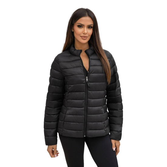 Black quilted jacket Sofia JS/11Z8170 - For women Black quilted jacket Sofia JS/11Z8170