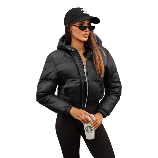 Juoda žieminė moteriška striukė Jenner JS/5M3260/392 - Moterims Juoda žieminė moteriška striukė Jenner JS/5M3260/392