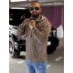 Men's brown hooded jumper Carl O/3C505 - For men Men's brown hooded jumper Carl O/3C505