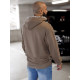 Men's brown hooded jumper Carl O/3C505 - For men Men's brown hooded jumper Carl O/3C505