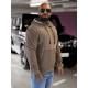 Men's brown hooded jumper Carl O/3C505 - For men Men's brown hooded jumper Carl O/3C505