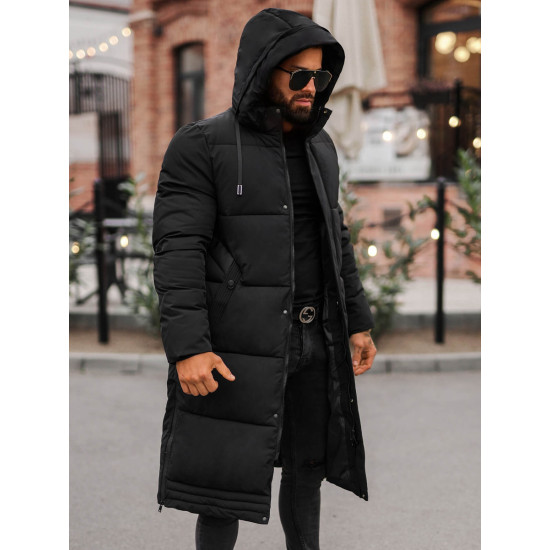 Vyriška juoda žieminė striukė Bruno JS/19M1290/392 - Akcija Vyriška juoda žieminė striukė Bruno JS/19M1290/392