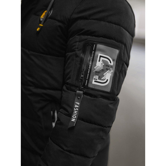 Men's black winter jacket Lorenzo JS/57M7503/392 - Men's Jackets and Coats Men's black winter jacket Lorenzo JS/57M7503/392