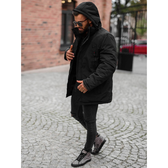 Men's black winter jacket Mason JS/5M3223/392 - Men's Jackets and Coats Men's black winter jacket Mason JS/5M3223/392