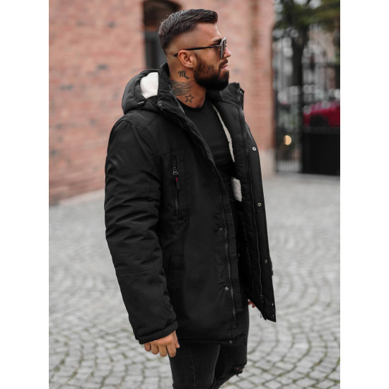 Men's black winter jacket Mason JS/5M3223/392 - Men's Jackets and Coats Men's black winter jacket Mason JS/5M3223/392