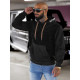 Men's black hooded jumper Carl O/3C505 - For men Men's black hooded jumper Carl O/3C505