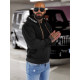 Men's black hooded jumper Carl O/3C505 - For men Men's black hooded jumper Carl O/3C505