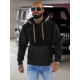 Men's black hooded jumper Carl O/3C505 - For men Men's black hooded jumper Carl O/3C505