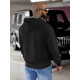 Men's black hooded jumper Carl O/3C505 - For men Men's black hooded jumper Carl O/3C505