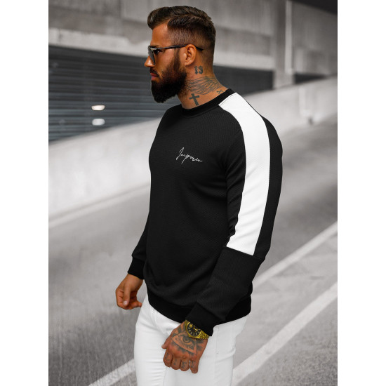 Men's black jumper Janper O/P2033Z - Men's Sweaters| Sweaters online Men's black jumper Janper O/P2033Z