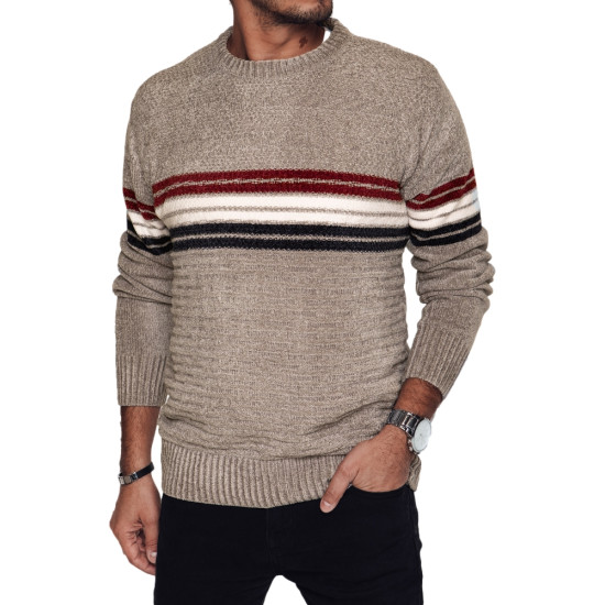 Men's brown jumper Fimol WX2282 - For men Men's brown jumper Fimol WX2282