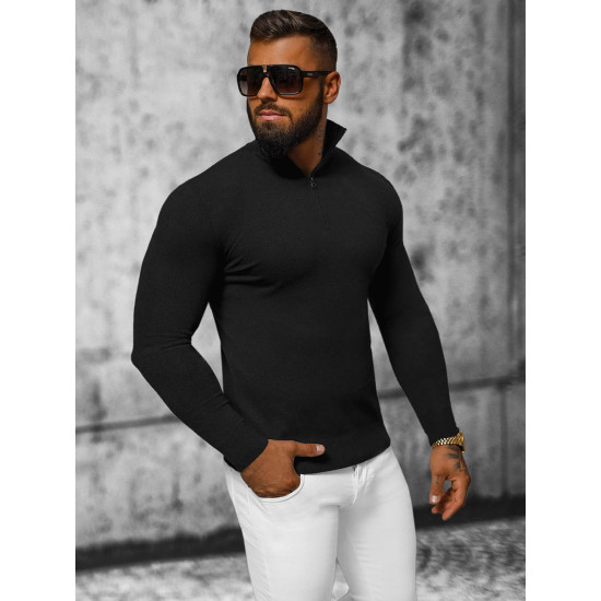 Black men's jumper Makar NB/MM6007/4 - For men Black men's jumper Makar NB/MM6007/4