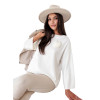 Women's white oversize jumper Justi