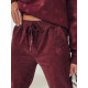 Moteriškos velvetinės bordo spalvos laisvalaikio kelnės Velvi UY2287 - Džinsai ir Kelnės Moteriškos velvetinės bordo spalvos laisvalaikio kelnės Velvi UY2287