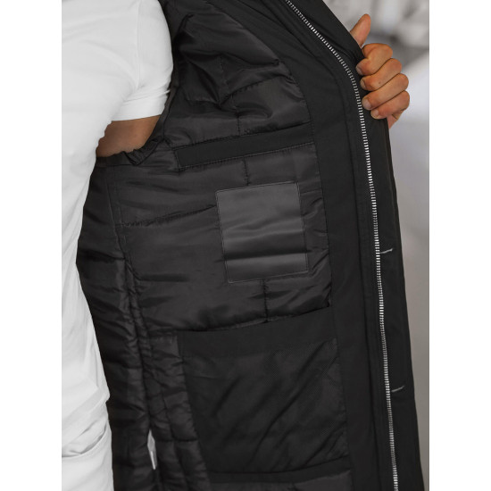 Men's black winter jacket Tulen JS/5M3122/392Z - Men's Jackets and Coats Men's black winter jacket Tulen JS/5M3122/392Z