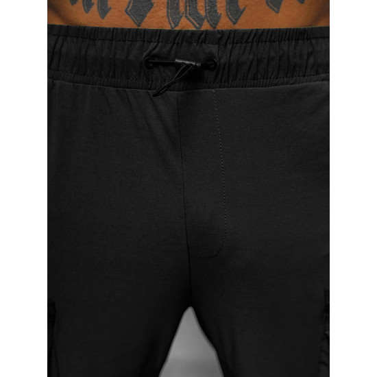 Men's wide leg trousers Olimp in black O/PS5527 - Trousers Men's wide leg trousers Olimp in black O/PS5527