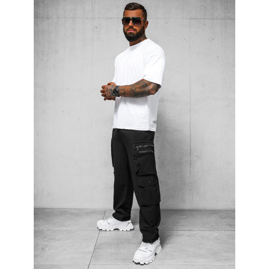 Men's wide leg trousers Olimp in black O/PS5527 - Trousers Men's wide leg trousers Olimp in black O/PS5527
