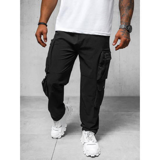 Men's wide leg trousers Olimp in black O/PS5527 - Trousers Men's wide leg trousers Olimp in black O/PS5527
