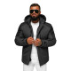 Men's dark grey winter jacket Sodel JS/91M9902/105Z - Men's Jackets and Coats Men's dark grey winter jacket Sodel JS/91M9902/105Z
