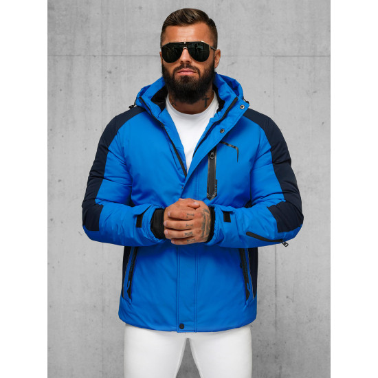Niebieska męska kurtka zimowa Zerol JS/91M9905/184 - Kurtki i płaszcze męskie Niebieska męska kurtka zimowa Zerol JS/91M9905/184
