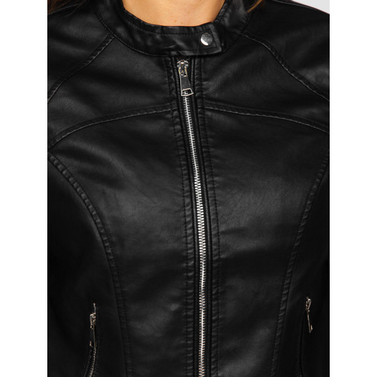 Black women's leather jacket Morel 11Z8032 - For women Black women's leather jacket Morel 11Z8032