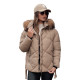 Women's brown quilted winter jacket Sisi
