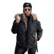 Women's black quilted winter jacket Sisi