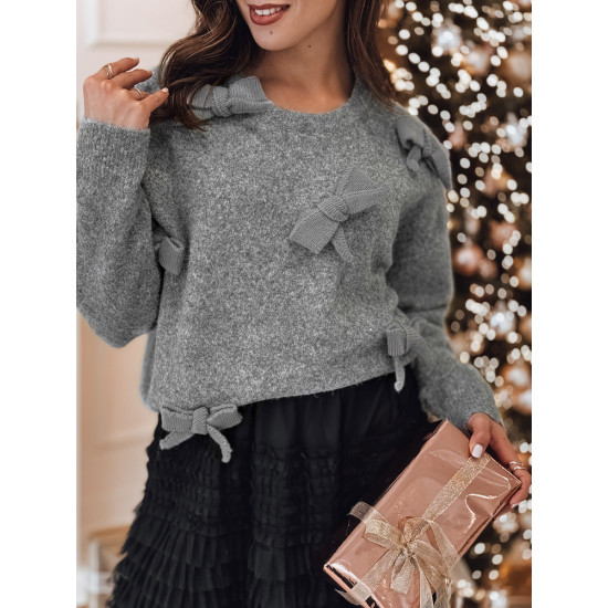 Women's grey jumper Bow MY2354 - For women Women's grey jumper Bow MY2354