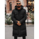 Miesten musta talvitakki Bruno JS/19M1290/392 - Miesten takit ja takit Miesten musta talvitakki Bruno JS/19M1290/392