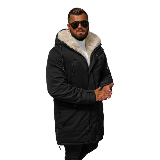 Men's black winter jacket Optin JS/5M3123/392 - Men's Jackets and Coats Men's black winter jacket Optin JS/5M3123/392